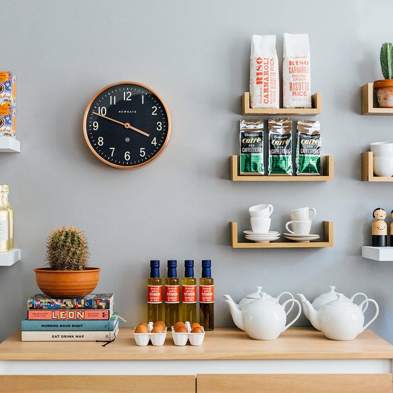 NEWGATEÂ® Master Edwards Wall Clock | Mid Century Style Clock | 12 inch | Deep Metal case with Copper/Rose Gold Finish | Modern Retro Design for Kitchen, Living Room or Office - Image 3